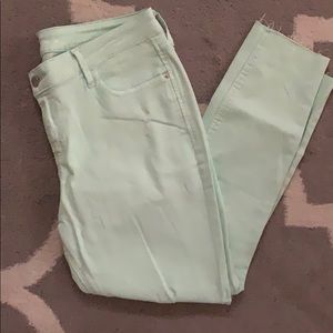 Old Navy mid-rise Rockstar skinny jeans mint green